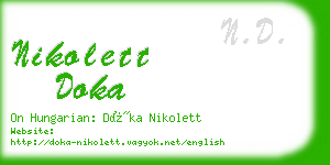 nikolett doka business card